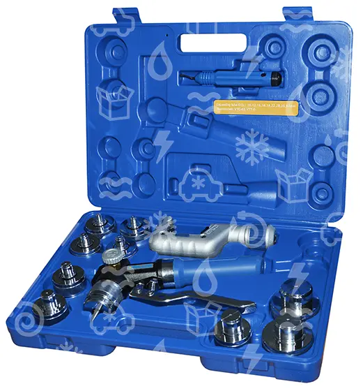 expandér trubek hydraulický metrický VALUE VHE-42BM, 10 - 42 mm, s řezačkou a odhrotovačem